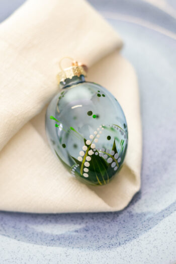 Ландыши Пасхальные стеклянные яйца украшение стекло Пасхальный декор Прозрачные цветные стеклянные яйца Пасха XMAS TOYS