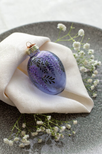 Расписное яйцо Глициния Пасхальные стеклянные яйца украшение стекло Пасхальный декор Прозрачные цветные стеклянные яйца Пасха XMAS TOYS