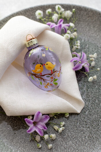 Расписное яйцо Птички Пасхальные стеклянные яйца украшение стекло Пасхальный декор Прозрачные цветные стеклянные яйца Пасха XMAS TOYS
