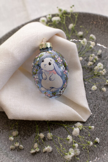 Пасхальный кролик Пасхальные стеклянные яйца украшение стекло Пасхальный декор Прозрачные цветные стеклянные яйца Пасха XMAS TOYS