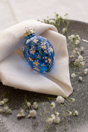 Ван Гог Цветущий мендаль Пасхальные стеклянные яйца украшение стекло Пасхальный декор Прозрачные цветные стеклянные яйца Пасха XMAS TOYS