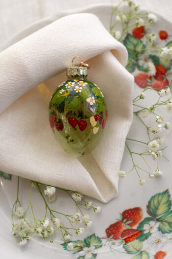 Пасхальная Роспись Земляничка Пасхальные стеклянные яйца украшение стекло Пасхальный декор Прозрачные цветные стеклянные яйца Пасха XMAS TOYS