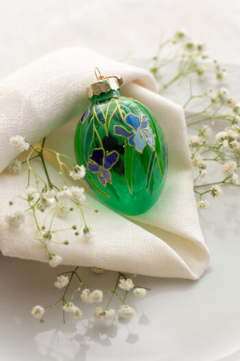 Расписное Яйцо Ирисы. Пасхальные стеклянные яйца украшение стекло Пасхальный декор Прозрачные цветные стеклянные яйца Пасха XMAS TOYS