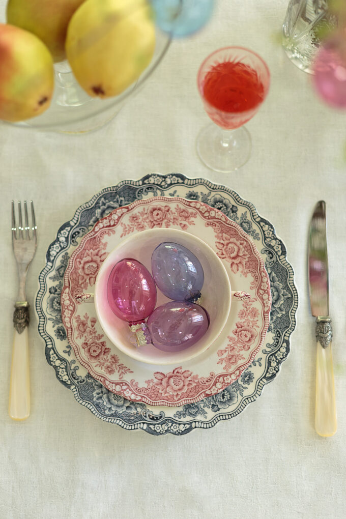 Стеклянные пасхальные яйца набор Пасхальный декор яйца из стекла подвесные XMAS TOYS