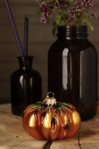 тыква декор стекло осень хеллоуин
