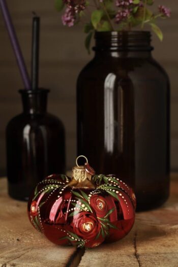 тыква декор стекло осень хеллоуин