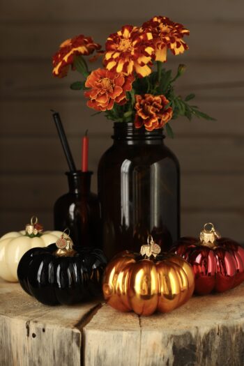тыква декор стекло осень хеллоуин