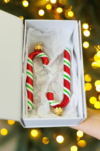 Леденец трость новый год стекло елочная игрушка XMAS TOYS