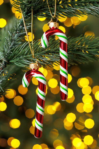 Леденец трость новый год стекло елочная игрушка XMAS TOYS