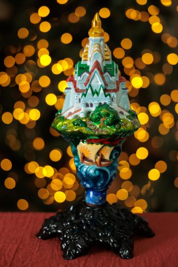Верхушка XMAS TOYS Иксмас Тойс Царь Град Пушкин Остров Буян Елочные игрушки стекло