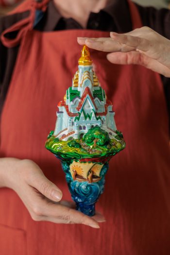 Верхушка XMAS TOYS Иксмас Тойс Царь Град Пушкин Остров Буян Елочные игрушки стекло